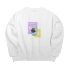 ず！猫の隠れ家🏠のお客様、開いてますよ Big Crew Neck Sweatshirt