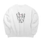 毒舌うさぎの毒舌うさぎ「へーすごいどうでもいい」 Big Crew Neck Sweatshirt