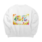 hanamojiの花文字の名入れサンプル Big Crew Neck Sweatshirt