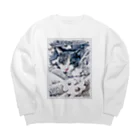 次郎 🐾☊の我が家の猫 ゆうたのイケ猫服 Big Crew Neck Sweatshirt