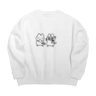 ブーキャット村のブーキャットと勤勉なブーキャット Big Crew Neck Sweatshirt