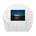 Hawaiiansurfの夕日プリント Big Crew Neck Sweatshirt