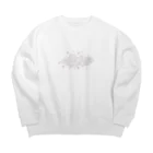 絵湖-eco-の寄り添う天使の女の子たち Big Crew Neck Sweatshirt