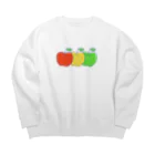 ハナのお店のりんご三兄弟 Big Crew Neck Sweatshirt