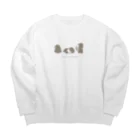 amemugi（あめむぎ）のごめん寝ネコの集まり。 Big Crew Neck Sweatshirt