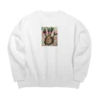 植物雑貨専門店＠ぴざぁるのグラキリス　エキゾチックver. Big Crew Neck Sweatshirt