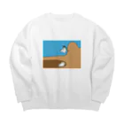 ゴブリンシャーク・ポコのやるときゃやるけど休むぜよ Big Crew Neck Sweatshirt