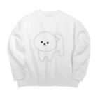 しょうゆごはんのビションフリーゼ もこふわ Big Crew Neck Sweatshirt