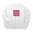 だぎちゃん| クスッとゆるイラストの今夜はダンスパーティー🍑 Big Crew Neck Sweatshirt