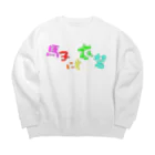 LalaHangeulの馬子にも衣装 Big Crew Neck Sweatshirt