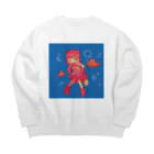 とととりとんぼのメンダ子ちゃん Big Crew Neck Sweatshirt