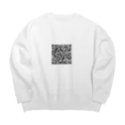 rin takashima web shopの景観を穿つQRコード Big Crew Neck Sweatshirt