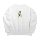 ＋Whimsyの似顔絵師ねこ Big Crew Neck Sweatshirt