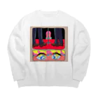 幹夫800のげ～にんのかがやき Big Crew Neck Sweatshirt