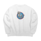 taketamaのねこまろ Big Crew Neck Sweatshirt