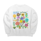 のんつ屋の花畑デラックス Big Crew Neck Sweatshirt