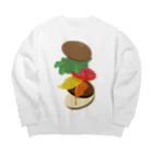 AWESOME HAMBURGERのチーズバーガー Big Crew Neck Sweatshirt