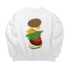 AWESOME HAMBURGERのエッグチーズバーガー Big Crew Neck Sweatshirt