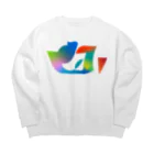 はれのカラフルデザイン Big Crew Neck Sweatshirt