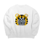 CHOPPIRI.のかぶる猫[虎ver.](ロシアンブルー) Big Crew Neck Sweatshirt