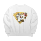 mofusandのにゃんこクレープ Big Crew Neck Sweatshirt