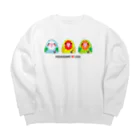 akink(ｱｷﾝｺ)のこざくらいんこ三兄弟 Big Crew Neck Sweatshirt