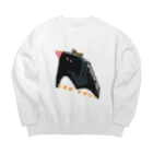 8月の貢のうぶげアデリー Big Crew Neck Sweatshirt