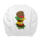 AWESOME HAMBURGERのダブルチーズバーガー Big Crew Neck Sweatshirt