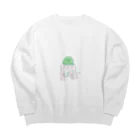 Free guys. のメロンパンが主食の女 Big Crew Neck Sweatshirt