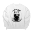 有限会社サイエンスファクトリーのI LOVE TANUKI !! Big Crew Neck Sweatshirt