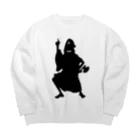 Cɐkeccooのホラーズシルエット(三角帽子) Big Crew Neck Sweatshirt