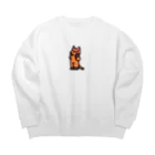 中島トムヤムクンの猫のバケモン Big Crew Neck Sweatshirt
