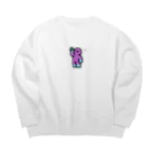 中島トムヤムクンの紫のバケモン Big Crew Neck Sweatshirt