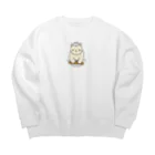 ＋Whimsyの蕎麦打ちねこ Big Crew Neck Sweatshirt