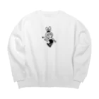 maemaedanの投げちゅうさぎ Big Crew Neck Sweatshirt