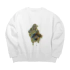 ha ru mi .の自己愛(ノイズ) Big Crew Neck Sweatshirt