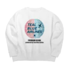 Teal Blue CoffeeのTEAL BLUE AIRLINES Big Crew Neck Sweatshirt