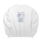 Dreaming Friendsのおすわりメル Big Crew Neck Sweatshirt