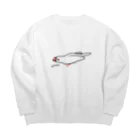 ししゃもぶんちょすのぶんちょとにぼし Big Crew Neck Sweatshirt