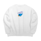 翼spirit 【翼スピリット】のサザナミインコ ブルタン 参上！ Big Crew Neck Sweatshirt