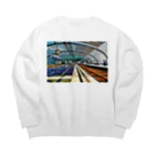 GALLERY misutawoのドイツ ベルリン中央駅のホーム Big Crew Neck Sweatshirt