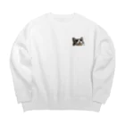 bmB.のねずみねこ Big Crew Neck Sweatshirt