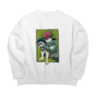 怪獣流通センターの独りぼっち怪獣と花束（奇跡） Big Crew Neck Sweatshirt