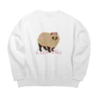 そいそいソイラテの春一番たぬき Big Crew Neck Sweatshirt