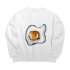 dark CAT lovingのドット絵目玉焼き Big Crew Neck Sweatshirt