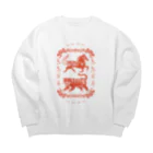 いろはにほへと店の馬馬虎虎 Big Crew Neck Sweatshirt