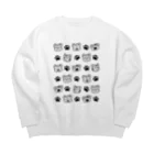 5mario shopのイヌ&足跡 Big Crew Neck Sweatshirt