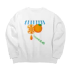 satoharuのオレンジ　ぎゅぎゅぎゅっ Big Crew Neck Sweatshirt