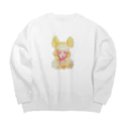 気分すこぶるいいのウサギ Big Crew Neck Sweatshirt