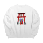 麦畑のガチャ神様 Big Crew Neck Sweatshirt